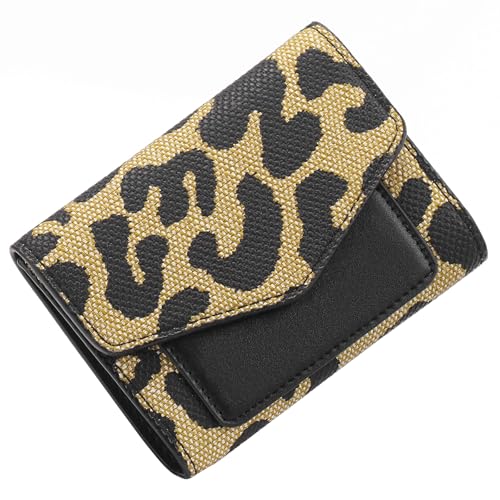 LEEXTON Geldbeutel Damen mit Leopardenmuster, aus Kunstleder, Geldbörse Damen, Portemonnaie Damen Klein, mit Mehreren Kartensteckplätze von LEEXTON