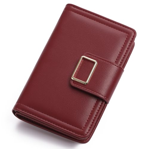 LEEXTON Geldbeutel Damen Große Kapazität kleines，Portemonnaie Kurzer Damen，Elegante und Süße Klein Damen Geldbeutel mit Zipper Münzfach von LEEXTON