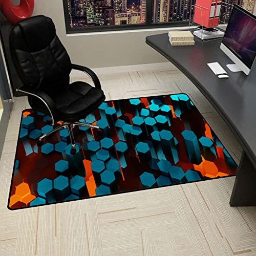 LEEYDZJN Spiele Stühle 100 x 120 cm Gaming-Stuhlmatte for Teppichboden, Bürostuhlmatte for Hartholzböden, rutschfeste Schreibtischstuhlmatten, Büro (Color : K, Size : 80x120CM) von LEEYDZJN