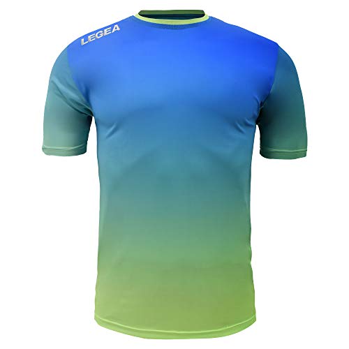 LEGEA Nizza Trainingsshirt, Azzurro/Verde Fluo, L von Legea