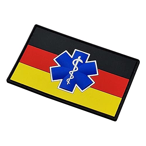 Deutschland Germany Medic Star of Life EMS PVC Rubber Touch Fastener von LEGEEON