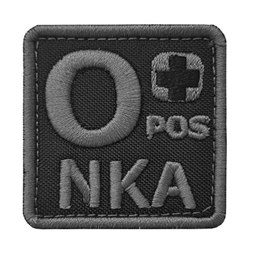 LEGEEON ACU O POS O+ NKA Blood Type Subdued Embroidered Touch Fastener Patch von LEGEEON