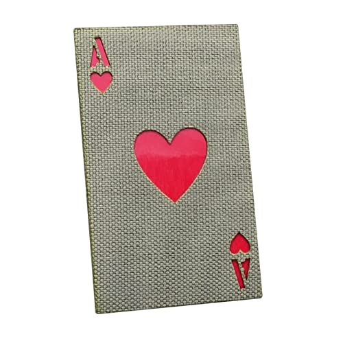 LEGEEON Ace of Hearts Patch Tan Green Playing Card Lasercut von LEGEEON
