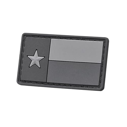 LEGEEON Blackout Mini Small 1x1.75 Texas TX Lone Star PVC State Flag Subdued Morale Tactical Rubber Fastener von LEGEEON