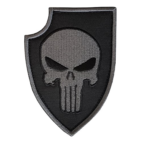 LEGEEON Blackout Punisher Shield US Navy Seals DEVGRU ACU Subdued Morale Embroideru Hook Patch von LEGEEON