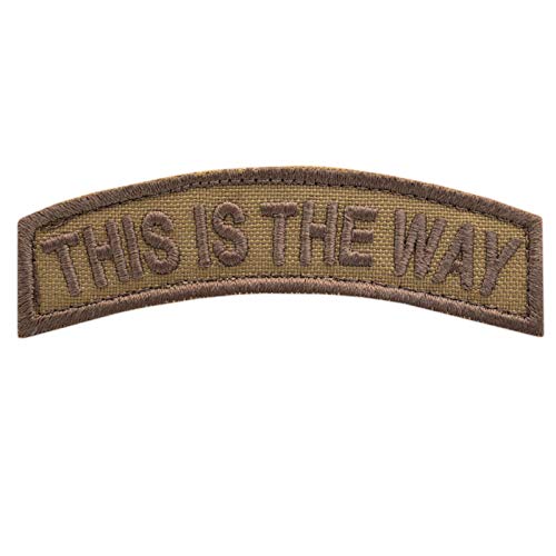 LEGEEON Coyote This is The Way Shoulder Tab Tan Army Morale Tactical Touch Fastener Patch von LEGEEON