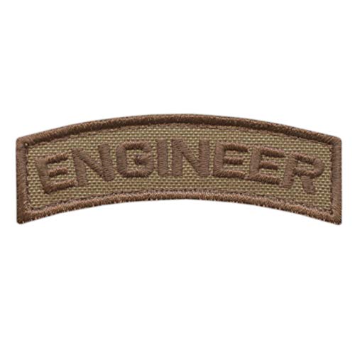 LEGEEON Engineer Shoulder Tab Badge Tan Coyote US Army Tactical Morale Fastener Patch von LEGEEON