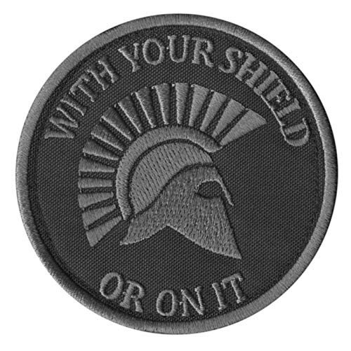 LEGEEON with Your Shield OR ON IT Subdued Spartan DEVGRU Blackout Morale Tactical Fastener Patch von LEGEEON