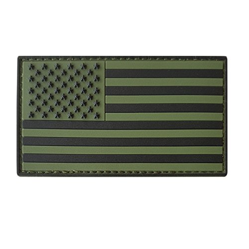 Olive Drab OD Multicam USA American Flag ISAF Morale PVC Rubber Hook Patch von LEGEEON