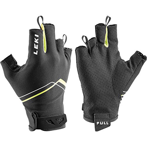 LEKI Multi Breeze Short Handschuhe, schwarz-gelb-Weiss, EU 8 von LEKI