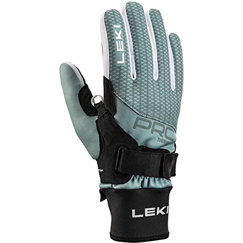 LEKI Damen PRC ThermoPlus Shark Handschuhe, Black-Ice Green, EU 6,5 von LEKI