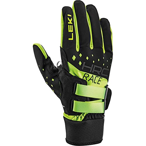 LEKI HRC Race Shark Handschuhe, Black-neon Yellow, EU 10.5 von LEKI