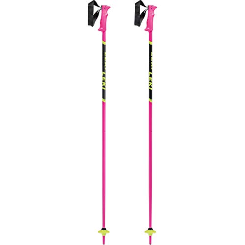 LEKI Kinder Racing Skistöcke, neonpink-schwarz-Neongelb, 100cm von LEKI