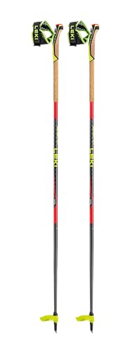 LEKI Mezza Race Skistöcke Rot/Neonyellow 130 cm von LEKI