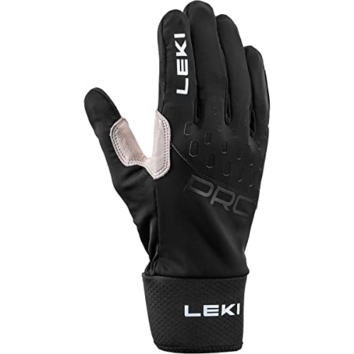 LEKI Prc Premium Schwarz - Leichter vielseitiger Langlauf Handschuh, Größe 10.5 - Farbe Black - Sand von LEKI
