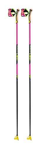 LEKI Prc 750 Pink-Schwarz - Robuster Leichter Carbon Langlauf Skistock, Größe 170 cm - Farbe Neon Pink - Neon Yellow - B von LEKI
