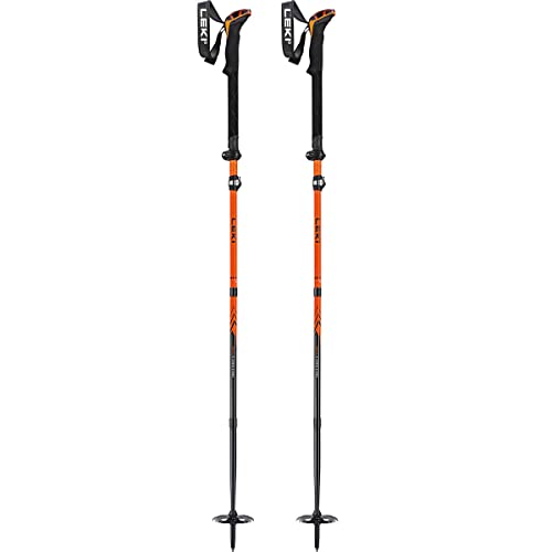 Leki Sherpa FX Carbon Strong Skistöcke, orange-Denimblue, 120-140cm von LEKI