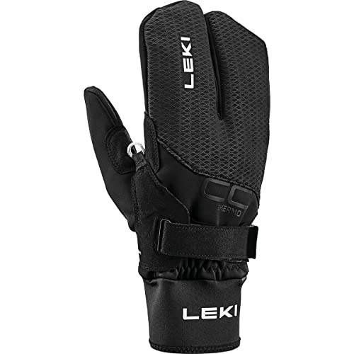 LEKI CC Thermo Shark Lobster (2+2) Handschuhe, Black, EU 8.5 von LEKI