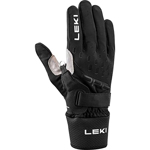 LEKI Prc Premium Shark Schwarz - Leichter funktionaler Langlauf Handschuh, Größe 8 - Farbe Black - Sand von LEKI