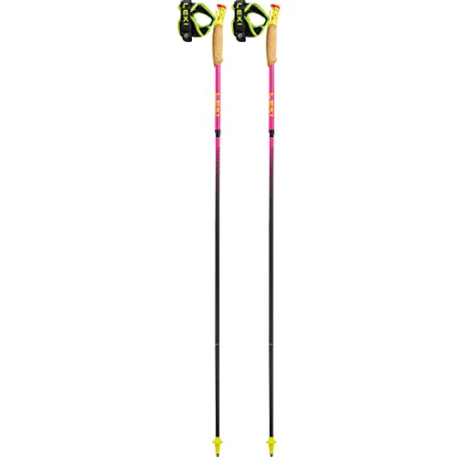 LEKI Ultratrail FX.One Superlite Trailrunningstöcke, neonpink-Neonyellow-Natural, 125CM von LEKI