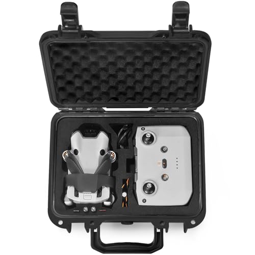 LEKUFEE Kleiner Wasserdichter Hartschalenkoffer für DJI Mini 4 Pro Drohne und DJI Mini 4 Drohnen Zubehör (Nur Tasche)(Nicht für DJI RC 2) von LEKUFEE