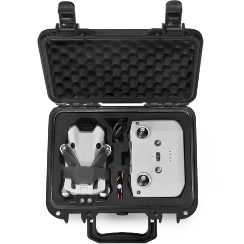 LEKUFEE Kleiner Wasserdichter Hartschalenkoffer für DJI Mini 4 Pro Drohne und DJI Mini 4 Drohnen Zubehör (Nur Tasche)(Nicht für DJI RC 2) von LEKUFEE