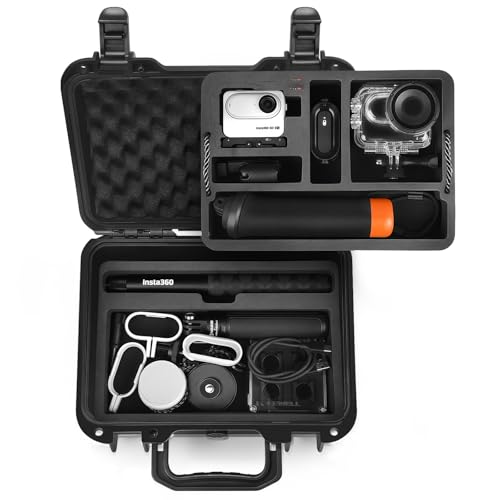 LEKUFEE Wasserdichter Hartschalenkoffer für Insta360 GO 3S, Insta360 GO 3 Vlogging-Kamera und Zubehör (nur Koffer) von LEKUFEE