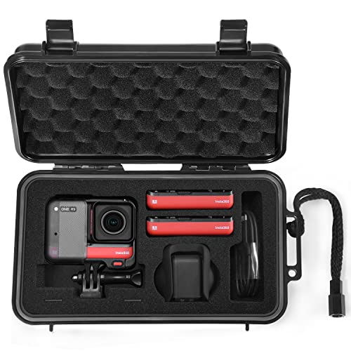 LEKUFEE wasserdichte Reise-Hartschalentasche für Insta360 ONE RS/ Insta360 ONE R Action-Kamera und Zubehör (nur Tragetasche) von LEKUFEE