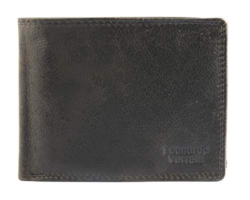 LEONARDO VERRELLI Herren – Geldbörse Echt Leder Portemonnaie RFID Schutz 3000357 (Anthrazit) von LEONARDO VERRELLI