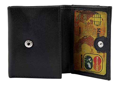 LEONARDO VERRELLI Unisex-Geldbörse Mini Leder RFID Schutz 7,5x9,5x2 cm 3000377 von LEONARDO VERRELLI