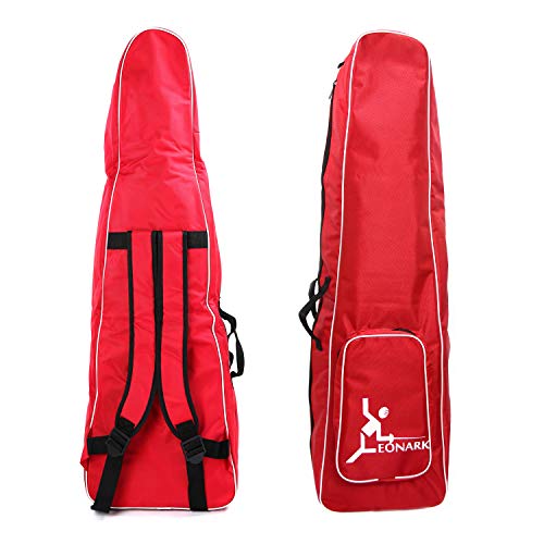 LEONARK Fechtende Deichsel-Radtasche für Degensäbel und Folie - Trolley-Koffer für Fechter Schwertanzug und Maske - Aufbewahrungstasche für Fechter für Erwachsene und Kinder (Red A) von LEONARK
