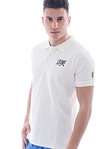LEONE 1947 APPAREL Never Out Stock, Polo-Shirt Herren, Herren, Never Out Stock, Bianco von LEONE 1947 APPAREL