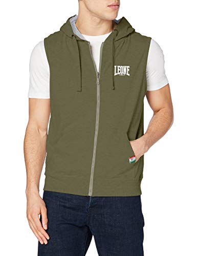 LEONE 1947 APPAREL Sport Fight Sportbekleidung, Jacke Weste mit Kapuze Herren M grün von LEONE 1947 APPAREL