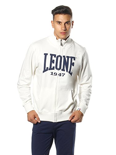 Leone 1947 Never Out Stock, Sweatshirt mit Reißverschluss Herren, Herren, Never Out Stock, Bianco (weiß), XXXL von LEONE 1947 APPAREL