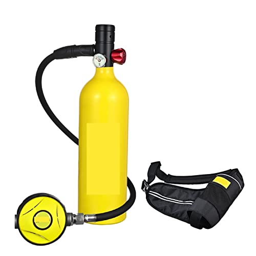LEPREM Tauchflasche Tragbare Sauerstoffflasche for Tauchen Mit 1 L Fassungsvermögen Tragbare Mini-Tauchflaschen (Color : Yellow, Size : 1L) von LEPREM