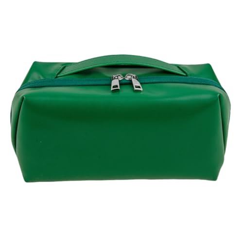 LERONO Taschen für Damen, große Kapazität, Reise-Kosmetiktasche, PU-Leder, Make-up-Tasche, Kulturbeutel, perfekt für die Aufbewahrung von Kosmetika und Pinseln, grün von LERONO