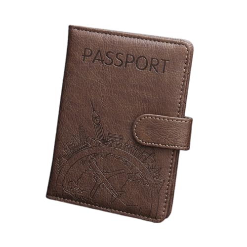 LERONO Taschen für Damen, praktische Reisepasshülle, Reisebrieftasche für Geschäftsreisende und Touristen, zur Aufbewahrung Ihres Reisepasses, braun von LERONO