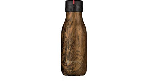 LES ARTISTES Bottle Up Holz 280 ml/Wood 9,5oz + Stic'it Flasche, Erwachsene, Unisex, Wood (braun), 280 ml von LES ARTISTES