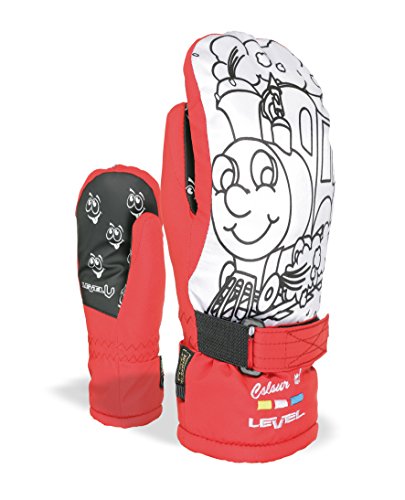 LEVEL Kinder Handschuhe Pop-Art Jr Mitt, Red, 5 von Level