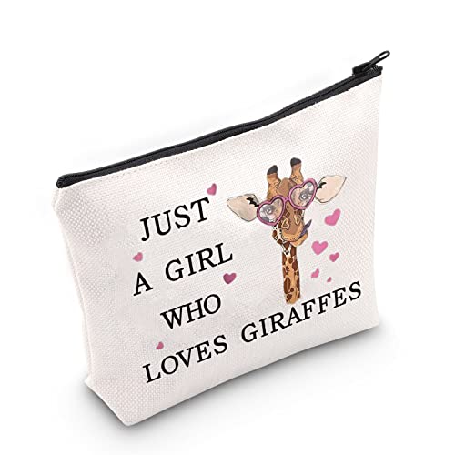 LEVLO Lustige Kosmetiktasche mit Giraffen-Motiv, Tierliebhaber, Geschenk für Mädchen, die Giraffen lieben, Loves Giraffes von LEVLO