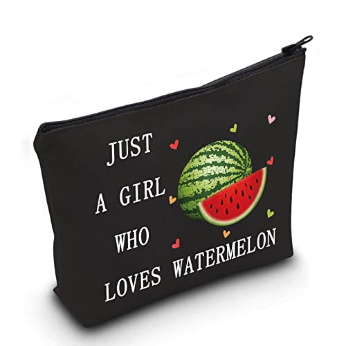 LEVLO Lustige Wassermelonen-Kosmetiktasche, Obstliebhaber, Geschenk nur ein Mädchen, das Wassermelonen-Make-up-Tasche mit Reißverschluss, Geschenk für Frauen und Mädchen von LEVLO