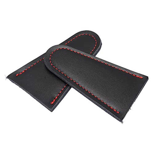 Bogenzubehör, Paar Spitzenschutz aus Abriebfestem Leder für Outdoor-Recurvebogen (Schwarz) von LEYT