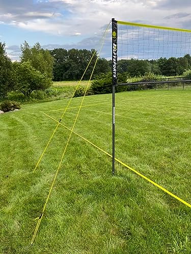 LFYSPORTS Tragbares Volleyballnetz Set Outdoor, Professionelles Volleyball-Set mit höhenverstellbaren Stangen, Punktemarker, Volleyball mit Pumpe und Tragetasche für Hinterhof, Strand von LFYSPORTS