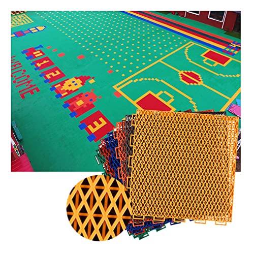 Bodenfliesen Modulare ineinandergreifende Bodenfliesen, Outdoor-Sportboden für Schulkindergarten-Vergnügungspark-Spielplatz, 30,48 cm von LGChobby