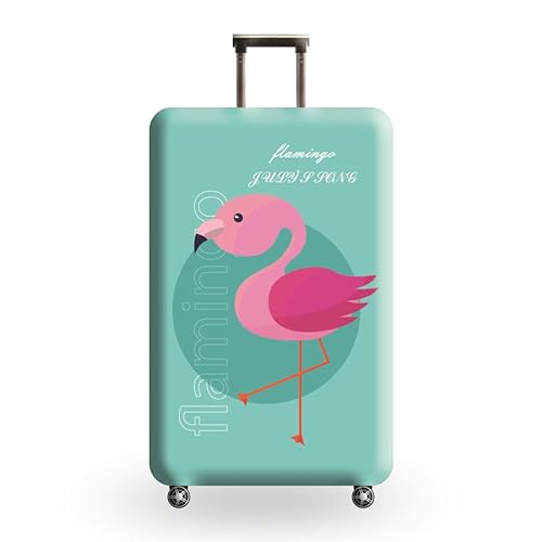 LGVXSRTYU Kofferabdeckung Gepäckabdeckung Elastisch Kofferhülle Kofferschutzhülle mit Reißveschluss Fit L（25-28in） Flamingo von LGVXSRTYU