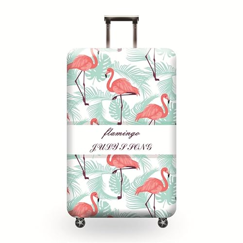 LGVXSRTYU Kofferabdeckung Gepäckabdeckung Elastisch Kofferhülle Kofferschutzhülle mit Reißveschluss Fit M（22-24in） Flamingo von LGVXSRTYU