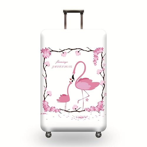 LGVXSRTYU Kofferabdeckung Gepäckabdeckung Elastisch Kofferhülle Kofferschutzhülle mit Reißveschluss Fit M（22-24in） Flamingo von LGVXSRTYU