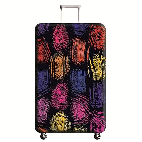 LGVXSRTYU Kofferabdeckung Gepäckabdeckung Elastisch Kofferhülle Kofferschutzhülle mit Reißveschluss Fit S（18-21in） Mehrfarbig von LGVXSRTYU