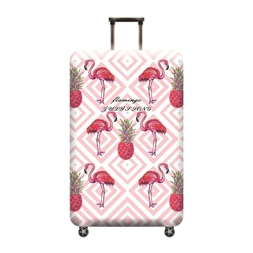 LGVXSRTYU Kofferabdeckung Gepäckabdeckung Elastisch Kofferhülle Kofferschutzhülle mit Reißveschluss Fit S（18-21in） Rosa Flamingo von LGVXSRTYU