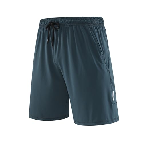 LHEZXS Herren Shorts Schnelltrocknende Sport-Shorts Für Männer Mit Reflektierenden Streifen Für Das Training Von Eisseide Atmungsaktiven Shorts-B-3Xl von LHEZXS